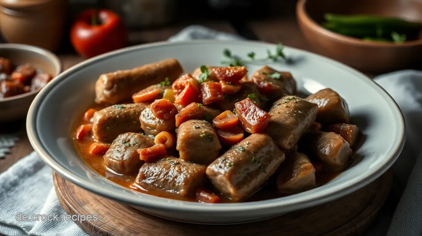 Traditionelle Rinderrouladen – Ein herzhaftes deutsches Comfort Food Rinderrouladen mit Senf und Gurke