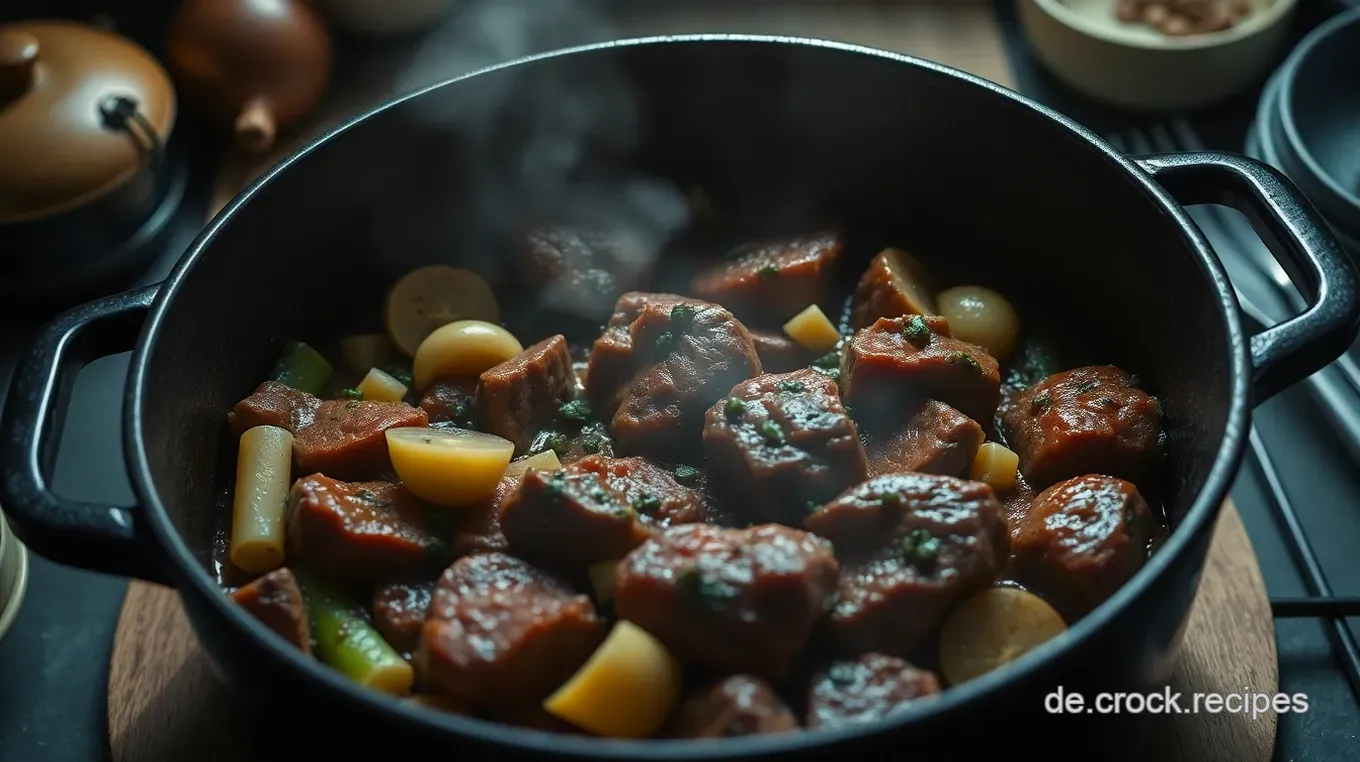 Schichtfleisch im Dutch Oven: Herzhaftes Familienrezept für kalte Tage Schichtfleisch im Dutch Oven: Saftig herzhaft und unwiderstehlich