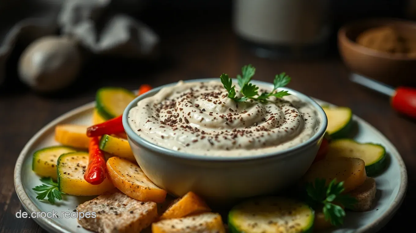 Leckerer schwarzer Sesam-Dip mit geröstetem Gemüse für jede Gelegenheit Schwarzer Sesam-Dip mit geröstetem Gemüse