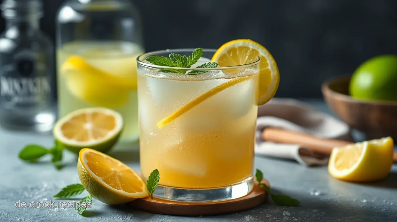 Erfrischender Sommerlicher Citrus-Cocktail im Cocktail-Shaker Sommerlicher Citrus-Cocktail aus dem Cocktail-Shaker