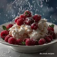 5 Minuten Schneegest&ouml;ber mit Himbeeren: Dessert in 5 Minuten