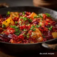 GemseHackPfanne mit Ajvar und Ebly Schnell, gesund und herzhaft in 45 Min.