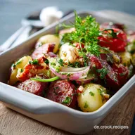 Authentischer Berliner Wurstsalat DDR Rezept mit klarer Vinaigrette