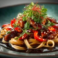 Chinesische Nudeln mit Erdnusssauce Blitzrezept f&uuml;r den Feierabend