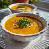 K&uuml;rbisM&ouml;hrensuppe: Cremig W&auml;rmend mit Ingwer