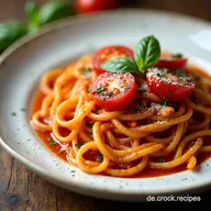 Einfache One Pot Cremige Tomatenpasta Samtig schnell in 30 Minuten