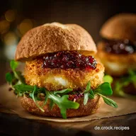 Crispy Camembert Burger: Super-knusprig vegetarisch mit Chutney