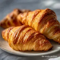 Franz&ouml;sisches Fr&uuml;hst&uuml;cksgeb&auml;ck Croissant Ein Klassiker als Original Rezept aus: Butterzarte Schichten