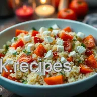 Fr&ouml;hlicher Couscous-Salat: Ein einfaches Rezept mit Feta und Gem&uuml;se