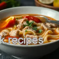 Gefl&uuml;gel-Glasnudelsuppe: Asiatisch leicht mit Trauben!