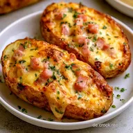 Gef&uuml;llte Kartoffeln mit Schinken