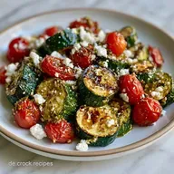 Gegrillte Zucchini mit Tomaten und Feta