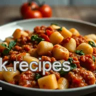 Gnocchi mit Veggie-Hack: So cremig wie Bolognese!