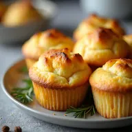 Herzhafte RosmarinK&auml;seMuffins Rezept Saftige K&auml;se Muffin in nur 40 Min