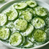 Kalter Gurkensalat mit Dill in 45 Min