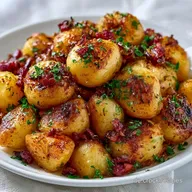 Knusprige Bratkartoffeln mit Speck und Zwiebeln