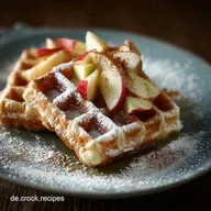 Apfelwaffeln Das beste Rezept f&uuml;r saftige knusprige Waffeln mit Zimt