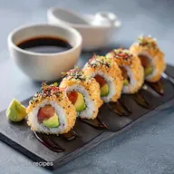 Tempura Rolls Rezept: Knusper-Sushi mit Lachs Avocado