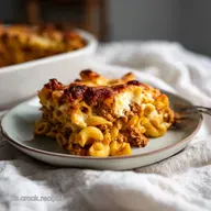 Nudelauflauf mit Hackfleisch f&uuml;r 4 Portionen mit K&auml;sekruste