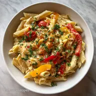 Nudeln Mit Paprika Und Tomaten In Frischk&auml;se Oder Creme Vega