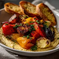 Ofengemse Auf Hummus Mit Gerstetem Brot: Herzhaft & Samtig