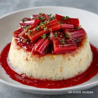 Rhabarberkompott mit Vanillepudding f&uuml;r 4 Personen