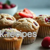 Saftige Vegane Muffins mit Himbeeren und Chiasamen &ndash; Gesund & Lecker!