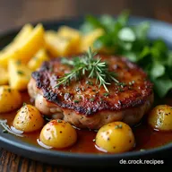 Herzhafter Hackbraten mit Ofenkartoffeln Das beste Sonntagsbraten Rezept