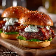 Das Original S&uuml;chtig machende Crack Burgers mit Ranch und Bacon