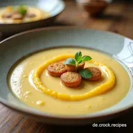 Rezept Cremige Spargelsuppe mit Kartoffeln SchnittlauchCro&ucirc;tons