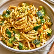 Spaghetti Zucchini Zitronensauce mit Feta