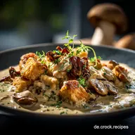 Sp&auml;tzletopf mit Rahmso&szlig;e Cremige Pilz-Hausmannskost