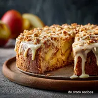 SpekulatiusStreuselkuchen mit Quark und Apfel Saftig w&uuml;rzig