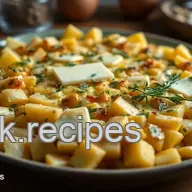 S&uuml;&szlig;kartoffelauflauf mit K&auml;se und Kr&auml;utern - Ein herzhaftes Rezept!