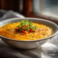 T&uuml;rkische Rote Linsensuppe: Cremiges Originalrezept f&uuml;r 4 Portionen