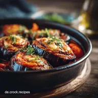 Vegan gef&uuml;llte Auberginen: Herzhaftes Protein-Rezept aus dem Ofen