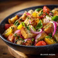 Veganer BrotSalat: Toskanischer Panzanella Einfach Frisch
