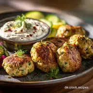 Veggie K&ouml;fte mit FetaGurken Dip Saftig, knusprig schnell gemacht