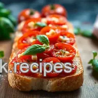 Einfach k&ouml;stliche Bruschetta mit Tomaten und Basilikum zubereiten