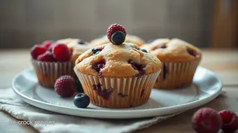 Fruchtige vegane Muffins mit Blaubeeren - Einfaches Rezept für jeden Tag recipe card