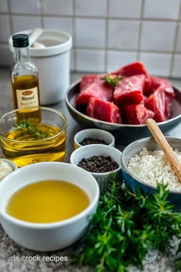 Ein perfektes Rinderfilet: Zart und saftig auf den Punkt gegart ingredients
