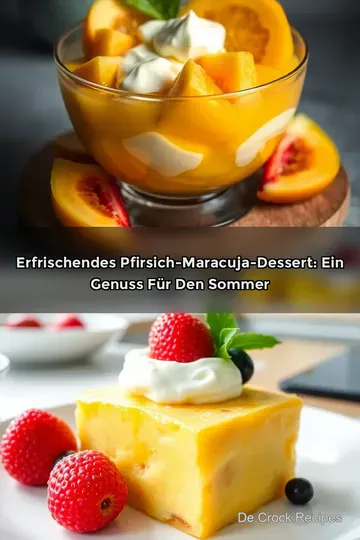 Erfrischendes Pfirsich-Maracuja-Dessert: Ein Genuss für den Sommer