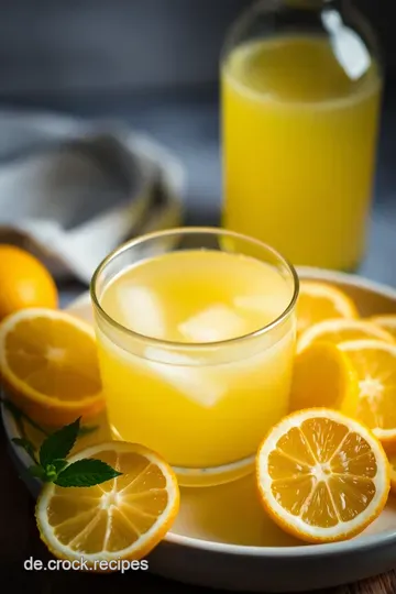 Frischer Limoncello aus eigener Herstellung presentation