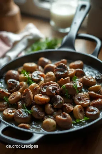 Herzhafte Pilzpfanne mit Kräutern und Knoblauch presentation