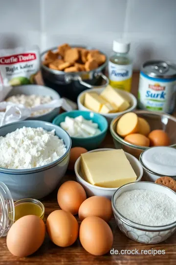 Himmlischer Käsekuchen – Der perfekte Cheesecake ingredients