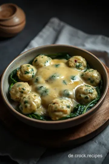 Köstliche Spinatknödel mit Butter-Salbei-Sauce presentation