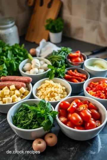 Köstliches Wurstgulasch mit Bratwurst & Paprika ingredients