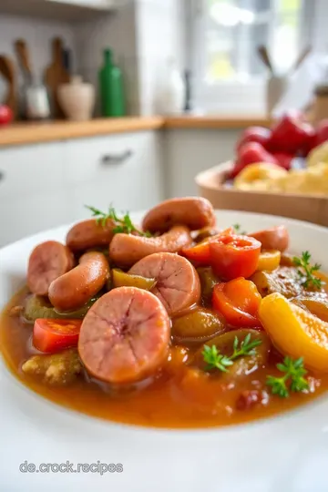 Köstliches Wurstgulasch mit Bratwurst & Paprika steps
