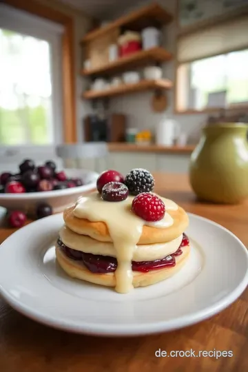 Pfannkuchen mit Himbeerfüllung und Vanillesauce steps