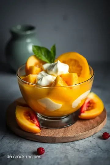 Pfirsich-Maracuja-Traum: Ein erfrischendes Sommerdessert presentation